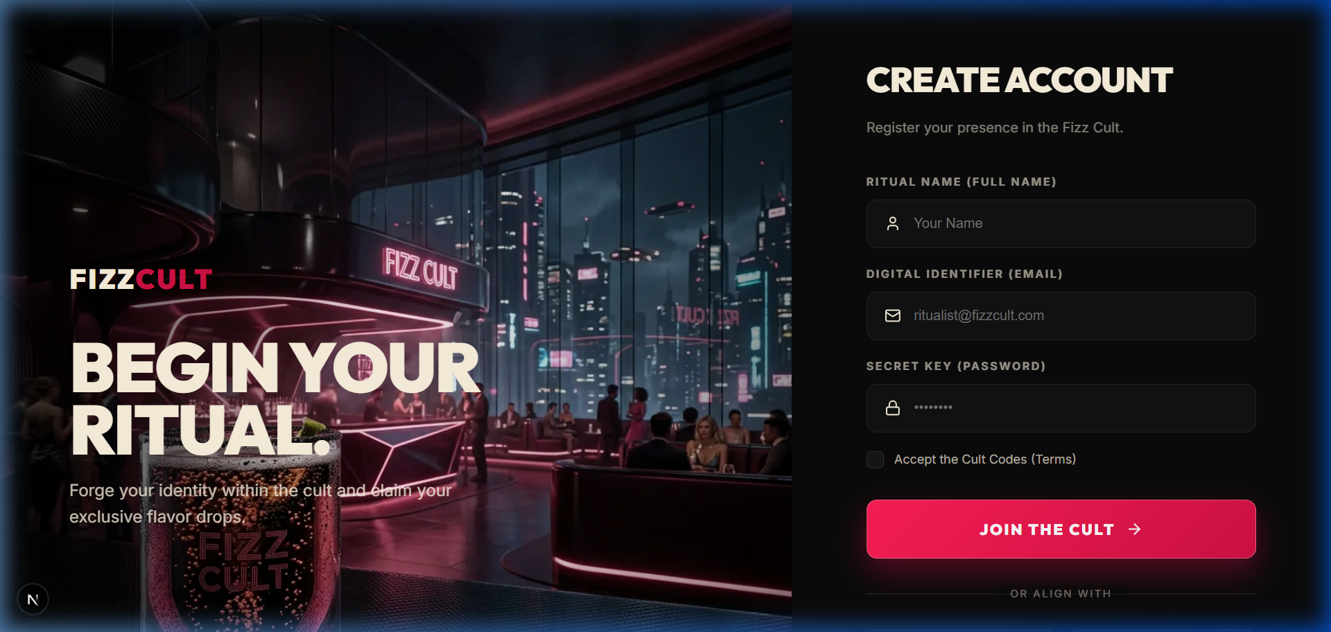 Fizz Cult Signup