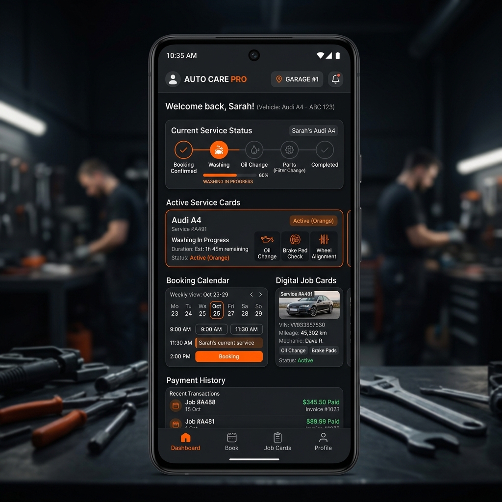 AutoBook — Vehicle Service App Screenshot
